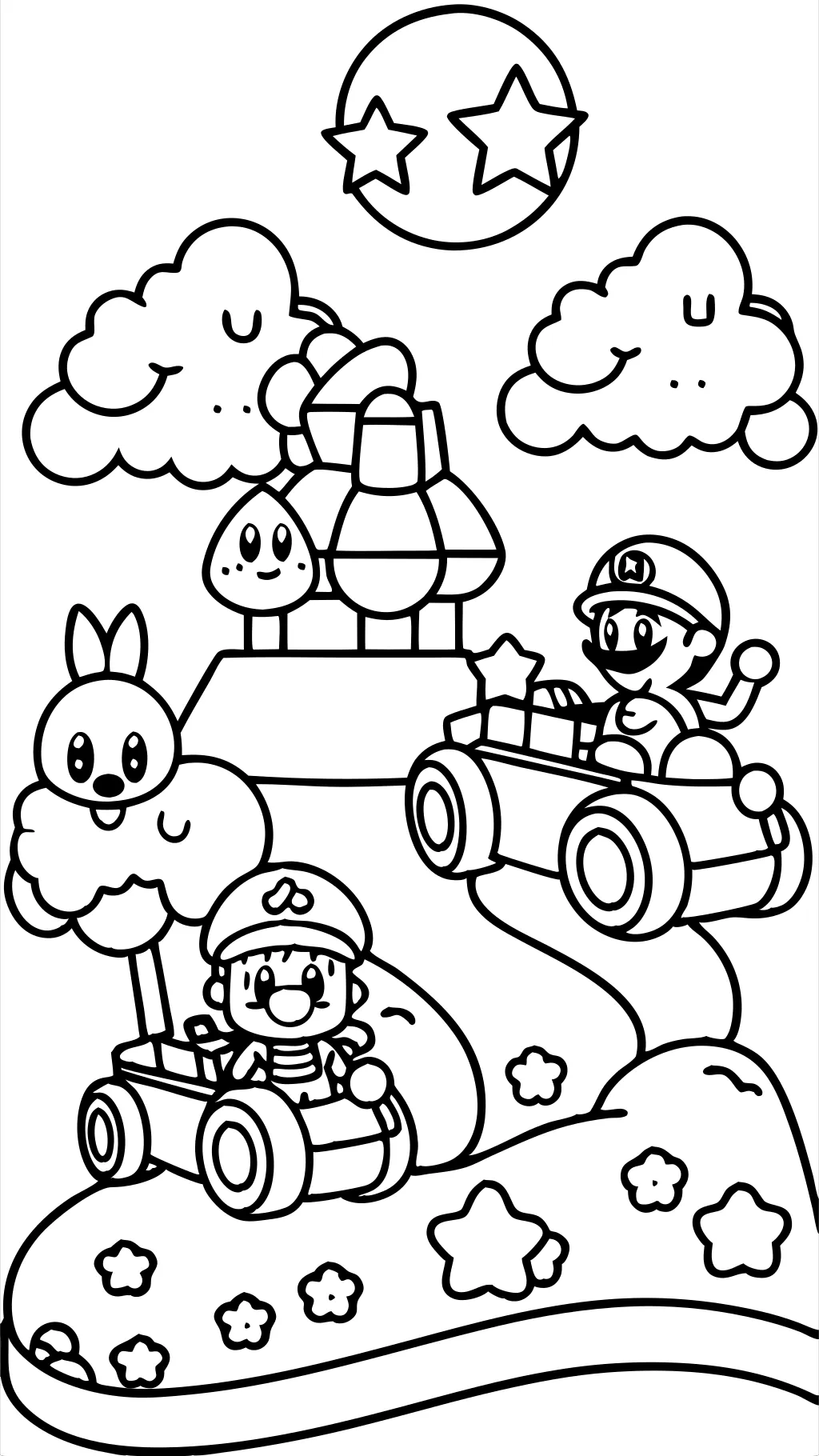 mariokart coloring page